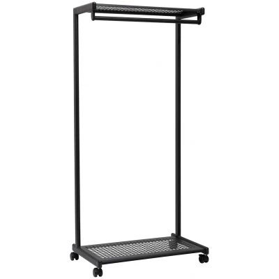 Afbeelding van MAUL kledingrek bolero mobiel, ft 78 x 166 46 cm, max. kg, 20 kg per stang, zwart RAL9004 kapstok