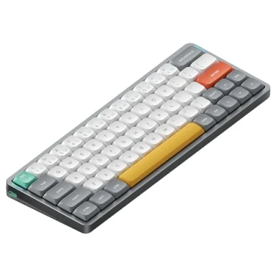 Afbeelding van nuphy Air60 V2 60% discreet draagbaar mechanisch toetsenbord, draadloos, compatibel met QMK/VIA, Windows/Mac OS/Linux, ondersteunt Bluetooth 5.1/2,4 GHz/bekabeld (USB C), grijs, Gateron