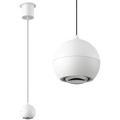 Afbeelding van Hanglamp Miami Wit Ø 10cm Incl. Katrol Systeem
