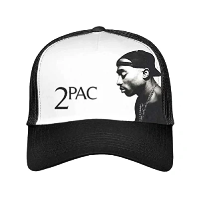Afbeelding van Tupac Profile Photo Trucker pet Zwart/Wit