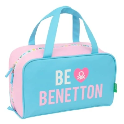 Afbeelding van Reistasje Benetton Unique Roze Turkoois 31 x 14 19 cm