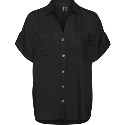 Afbeelding van Vero Moda Vmbumpy Overhemdblouse, Dames, Maat: XS, Black