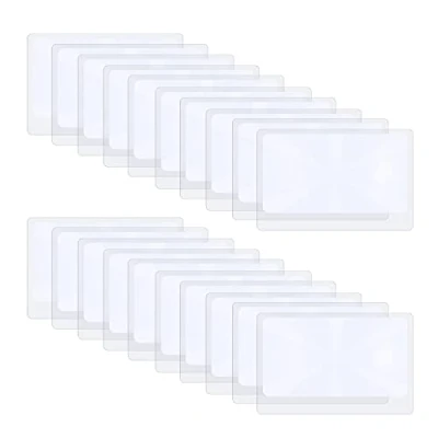 Afbeelding van Molain 20 stuks zakloepen, 3 stuks, Fresnellenzen, voor creditcards, portemonnee, sieraden, leeshulp (20 zakvergrootglas)