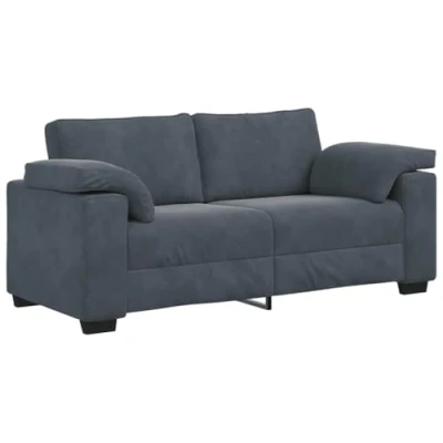 Afbeelding van vidaXL Loveseat bank 140 cm fluweel donkergrijs