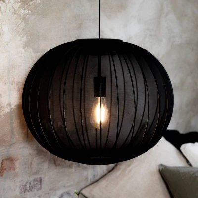 Afbeelding van Hanglamp Florence, zwart, Ø 50 cm, nylon