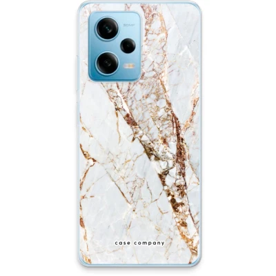 Afbeelding van Case Company® hoesje geschikt voor Xiaomi Redmi Note 12 Pro 5G Goud marmer Soft Cover Telefoonhoesje Bescherming aan alle Kanten en Schermrand