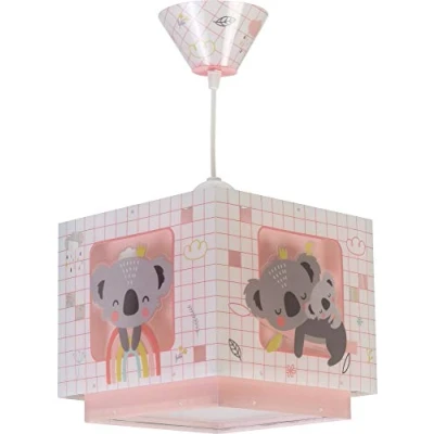 Afbeelding van Dalber Plafondlamp voor kinderen, koala, dieren, roze