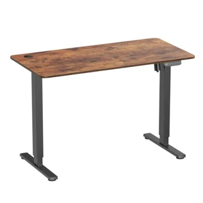 Afbeelding van Ergo Office bureau zit sta elektrische hoogteverstelling max hoogte 114cm Bruin