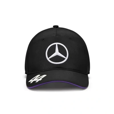 Afbeelding van Mercedes AMG Petronas Lewis Hamilton 2024 F1 Pet voor kinderen, eenheidsmaat, zwart.