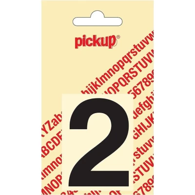 Afbeelding van Plakcijfer Helvetica 60 mm zwart 2