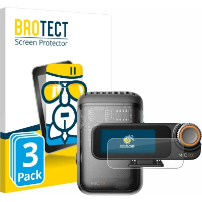 Afbeelding van BROTECT Screenprotector voor DJI Mic 2 (Receiver) Folie Beschermfolie Beschermglas transparant (3 Stuks)