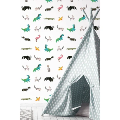 Afbeelding van KEK Amsterdam Tangram Behang Animals