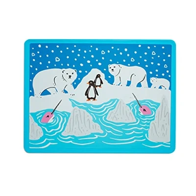 Afbeelding van Munchkin WildLove Omkeerbare placemat van siliconen voor kinderen, 1 stuk, ijsbeer