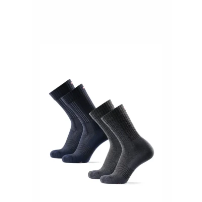 Afbeelding van Danish Endurance Premium Hiking 2 PACK Sportsokken, Heren, Maat: 43 47, Multicolor grey navy blue