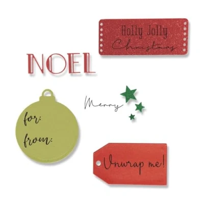 Afbeelding van Sizzix Framelits Die w/Stamps by Olivia Rose Holly Jolly Christmas (5+6pcs) (665023) (DISCONTINUED)