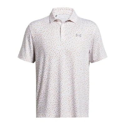 Afbeelding van Under Armour Playoff Golfpolo 3.0 Printed Tudor Rose White