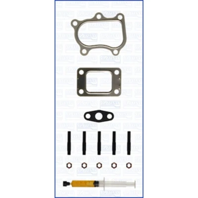 Afbeelding van AJUSA JTC11075 Turbocharger, montageset with studs, syringe oil Met pakkingen montagehandleiding