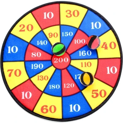 Afbeelding van Johntoy Klittenband Dartspel met 3 Ballen, 36cm