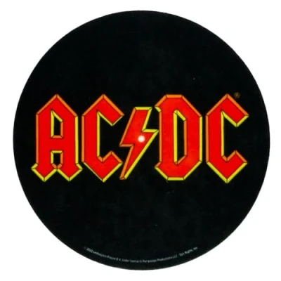 Afbeelding van AC/DC Logo Platenspeler Slipmat