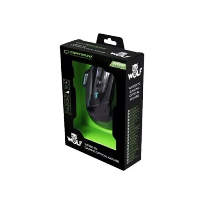 Image de Esperanza MX201 WOLF Souris pour droitiers optique 7 boutons filaire USB bleu