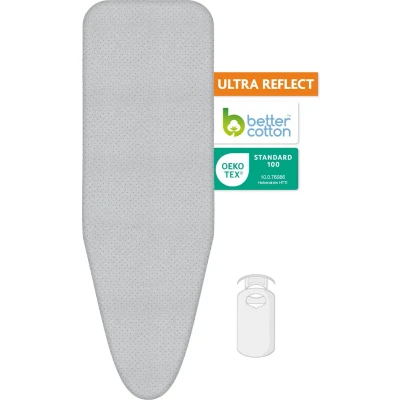 Afbeelding van LaundrySpecialist Strijkplankhoes met hittereflectie Sneller strijken maat S/M voor een breedte van 32 tot 37 cm en lengte 110 115