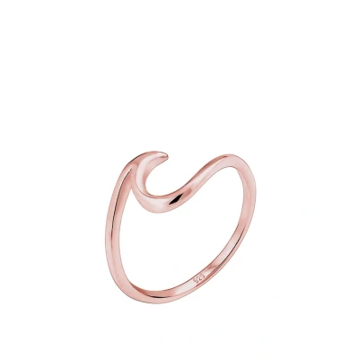 Afbeelding van Elli WAVE Ring rosegoldcoloured, Dames, Maat: 54, Rosegold coloured