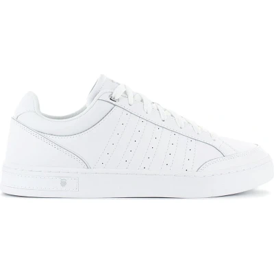 Afbeelding van K Swiss Court Block herensneakers, wit/wit, 44 EU, Wit.