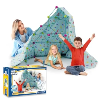 Afbeelding van XL hut bouwsets bouwset voor kinderhut binnen of buiten, structuur, buitenspelletjes kinderen, bouwspel