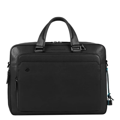 Afbeelding van Piquadro black Square Portfolio Computer Briefcase with iPad Compartment