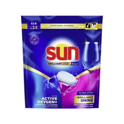 Afbeelding van Sun Brilliant Shine All in 1 Vaatwascapsules 34 stuks