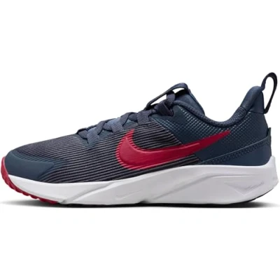 Afbeelding van Nike Performance STAR Runner 4 Unisex Hardloopschoenen voor op de weg kinderen, Maat: 29.5, Thunder blue/gym red/black/white