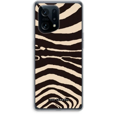 Afbeelding van Case Company® hoesje geschikt voor Oppo Find X5 Arizona Zebra Soft Cover Telefoonhoesje Bescherming aan alle Kanten en Schermrand