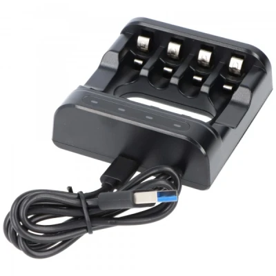 Afbeelding van L4 snellader voor Li Ion 1,5V batterijen en NiMH 1,2V AA AAA, 1 4 batterijen, zonder voeding