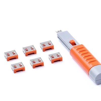 Afbeelding van Smartkeeper UL03PKOR USB A poortslot Set van 6 stuks Oranje Incl. 1 sleutel