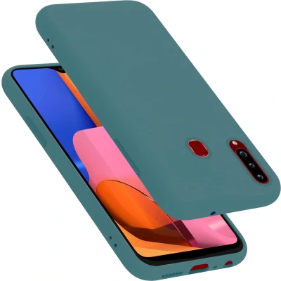Afbeelding van Cadorabo Hoesje geschikt voor Samsung Galaxy A20s in LIQUID GROEN Beschermhoes gemaakt van flexibel TPU silicone Case Cover