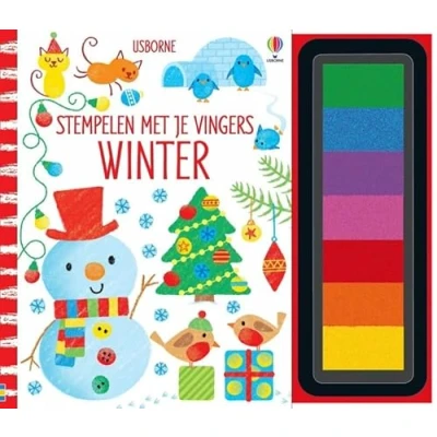 Afbeelding van Uitgeverij usborne stempelen met je vingers winter