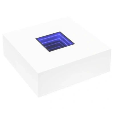 Image de vidaXL Table basse avec LED infini blanc 100x100x40 cm3284042
