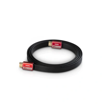 Afbeelding van HDMI 2.0 platte kabel 1,5 m, Zwart