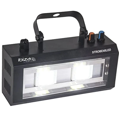 Afbeelding van Ibiza STROBE40LED LED stroboscoopeffectlamp 2x20W Zwart