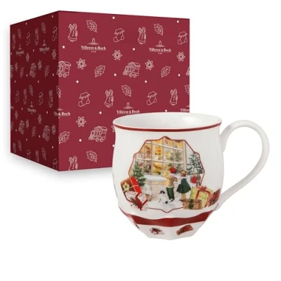Afbeelding van Villeroy &amp; Boch Toy&#039;s Fantasy speelgoed winkel reliëf mok kerst koffie winter warme drank porselein