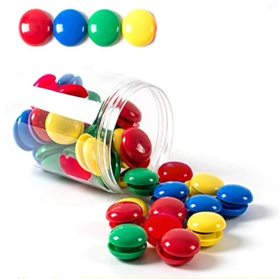 Afbeelding van Tiberham Prikbordmagneten, rond, kunststof, 20 mm, 4 verschillende kleuren, 80 stuks