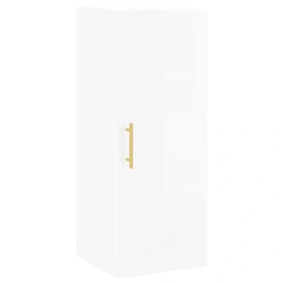 Image de vidaXL Armoire murale blanc brillant 34,5x34x90 cm828830