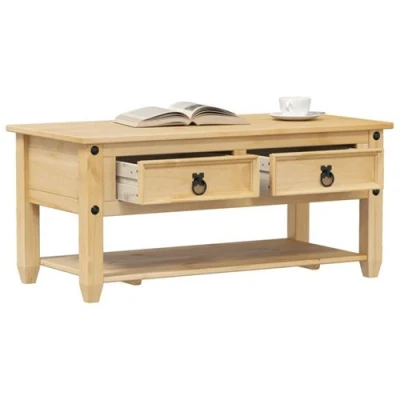 Image de vidaXL Table basse avec tiroirs Corona 100x48x45 cm bois de pin massif4002773