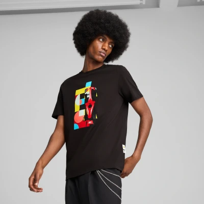 Afbeelding van Scuderia Ferrari HP Race T shirt met print voor Heren, Zwart, Maat 4XL PUMA
