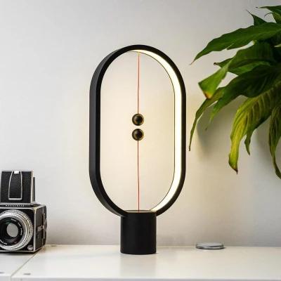 Afbeelding van Designnest Heng Balance Lamp Ellipse Black Plastic