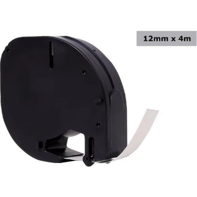 Afbeelding van Labeltape Quantore 12267 12mmx4m transparant zwart