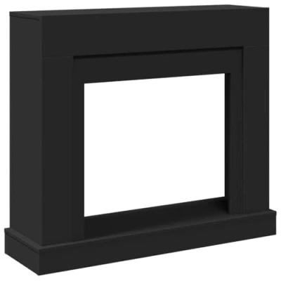 Afbeelding van vidaXL Haardombouw 100x30x87,5 cm bewerkt hout zwart