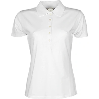 Afbeelding van Women&#039;s Luxury Stretch Polo met korte mouwen White S