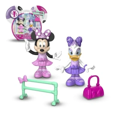 Image de Pack de 2 figurines Mickey Et Minnie Thème Ballerine avec accessoires 7.5 cm