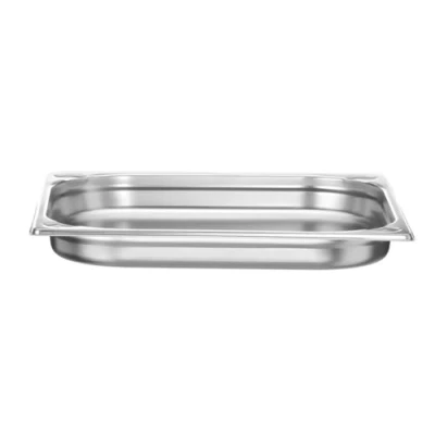 Image de HENDI Bac Gastronorme, GN 2/3, résistance thermique 40 C à 300 C, utilisable dans des fours convection, réfrigérateurs, bain maries, chafing dishes, 3L, 354x325x(H)40mm, inox